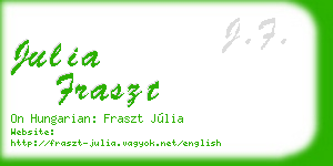 julia fraszt business card