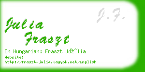 julia fraszt business card